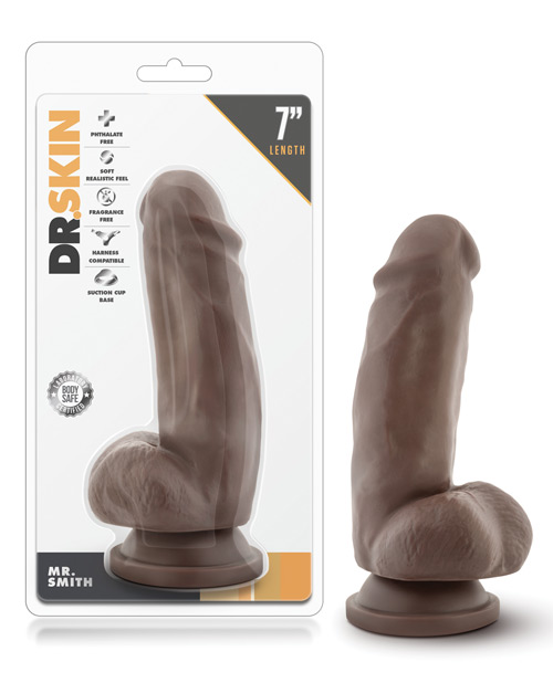 Shop Blush Dr. Skin Mr. Smith 7" Dildo w/Suction Cup - Chocolate online