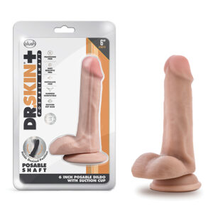 Shop Blush Dr. Skin Plus 6" Posable Dildo With Balls - Vanilla online