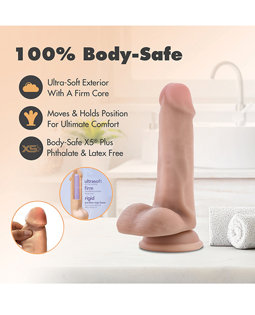 Buy Dr. Skin Blush Dr. Skin Plus 6" Posable Dildo With Balls - Vanilla
