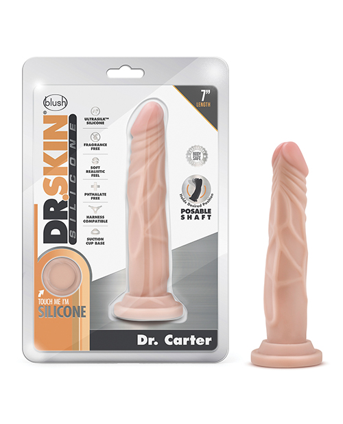 Shop Blush Dr. Skin Silicone Dr. Carter 7.5" Dildo - Vanilla online