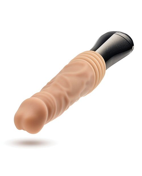 Blush Dr. Skin Silicone Dr. Knight Thrusting Gyrating Vibrating Dildo - Beige for sale