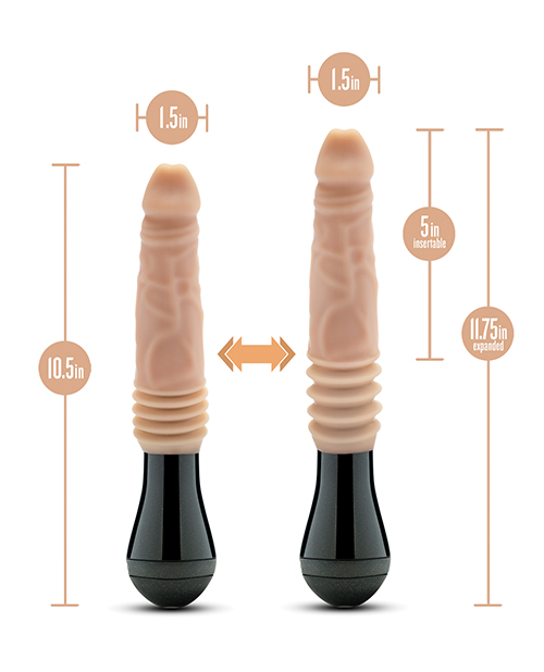 Buy Dr. Skin Blush Dr. Skin Silicone Dr. Knight Thrusting Gyrating Vibrating Dildo - Beige
