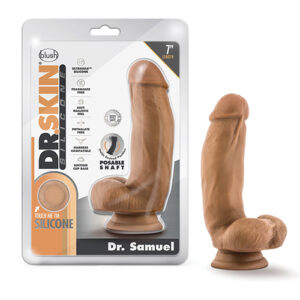Shop Blush Dr. Skin Silicone Dr. Samuel 7" Dildo w/Balls - Mocha online