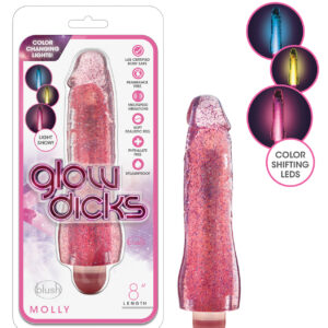 Shop Blush Glow Dicks Glitter Vibrator Molly - Pink online