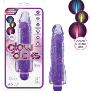 Shop Blush Glow Dicks Glitter Vibrator Molly - Purple online