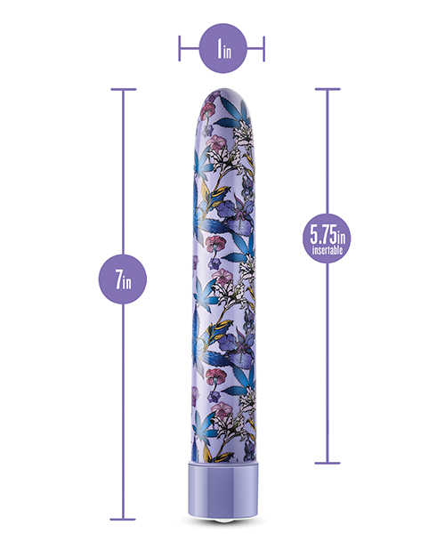 Blush Limited Addiction Floradelic 7" Rechargeable Vibe - Purple for sale