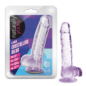 Shop Blush Naturally Yours 6" Crystalline Dildo - Amethyst online