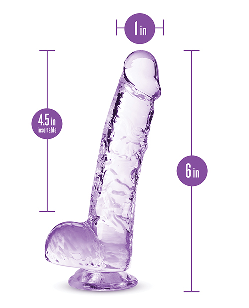 Shop Blush Naturally Yours 6" Crystalline Dildo - Amethyst