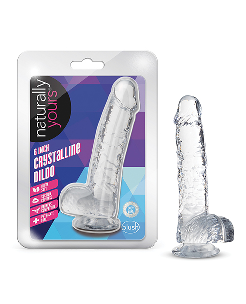 Shop Blush Naturally Yours 6" Crystalline Dildo - Diamond online