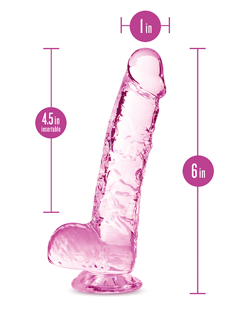 Buy Naturally Yours Blush Naturally Yours 6" Crystalline Dildo - Rose