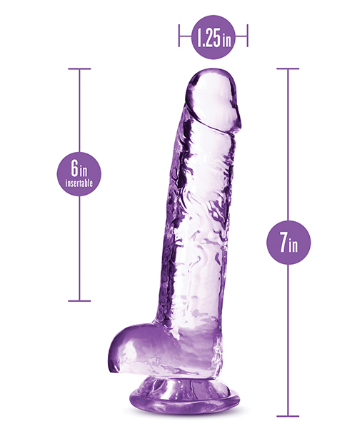 Buy Naturally Yours Blush Naturally Yours 7" Crystalline Dildo - Amethyst