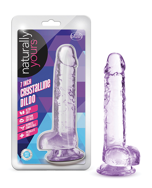 Shop Blush Naturally Yours 7" Crystalline Dildo - Amethyst online