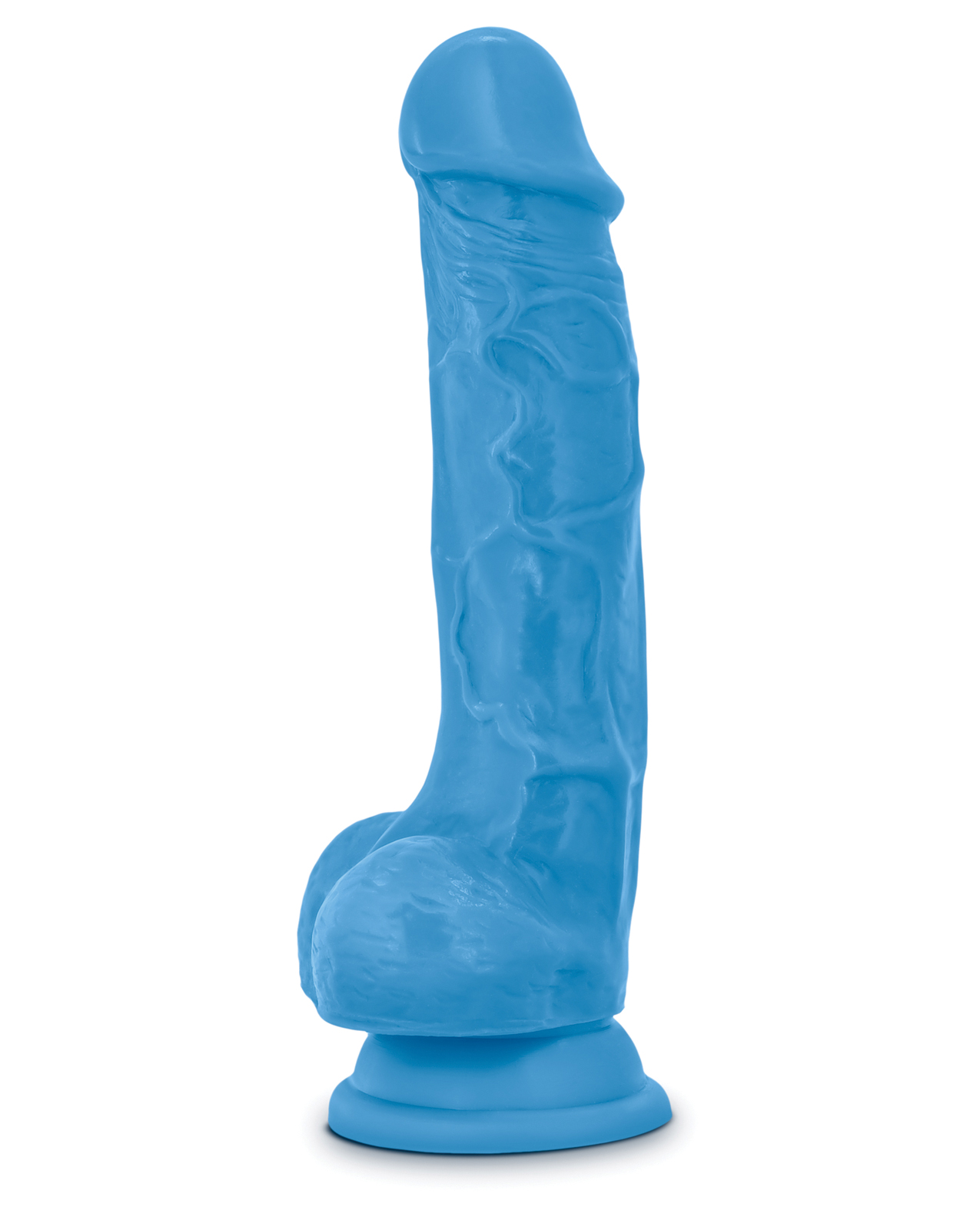 Order Blush Neo Dual Density 7.5" Cock w/Balls - Neon Blue online