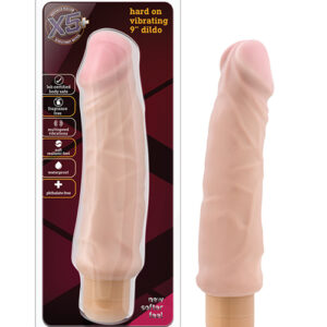 Shop Blush X5 Plus Hard On Vibrating 9" Dildo - Beige online