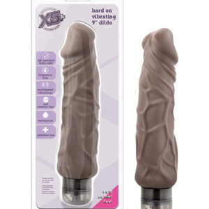 Shop Blush X5 Plus Hard On Vibrating 9" Dildo - Brown online