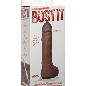 Buy Bust It Squirting Realistic Cock w/1 oz Nut Butter - Brown online