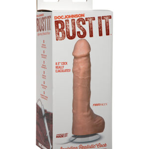 Shop Bust It Squirting Realistic Cock w/1 oz Nut Butter - Flesh online