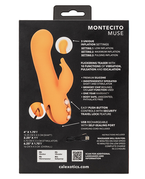 California Dreaming Montecito Muse Dual Stimulation Vibe - Orange for sale