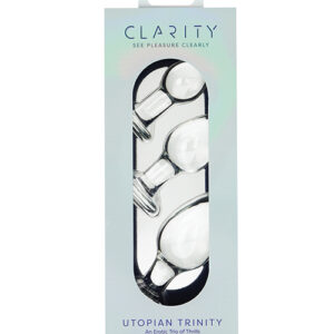 Shop Clarity Glass Dildo 3 Piece Kit - Utopian Trinity online