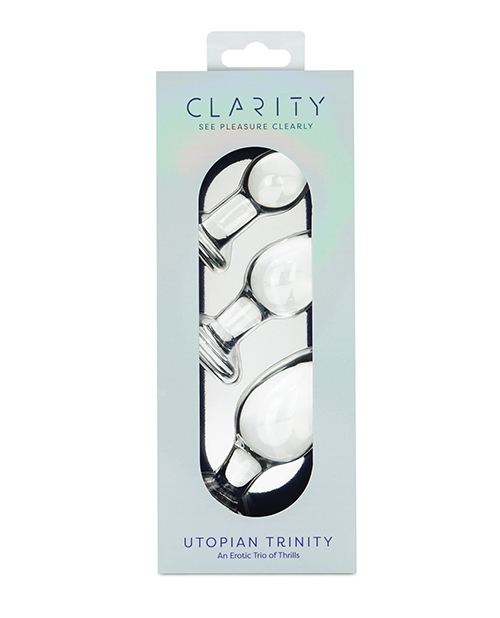 Shop Clarity Glass Dildo 3 Piece Kit - Utopian Trinity online