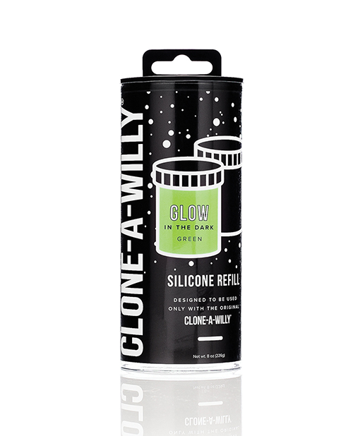 Shop Clone-A-Willy Silicone Glow In The Dark Refill - Green online