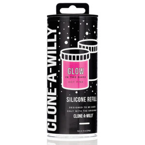 Shop Clone-A-Willy Silicone Glow In The Dark Refill - Hot Pink online