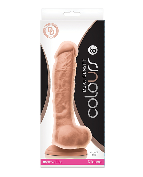 Shop Colours Dual Density 8" Dildo - White online