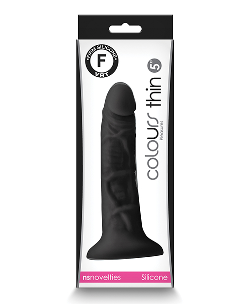 Order Colours Pleasures 5" Thin Dildo - Black online