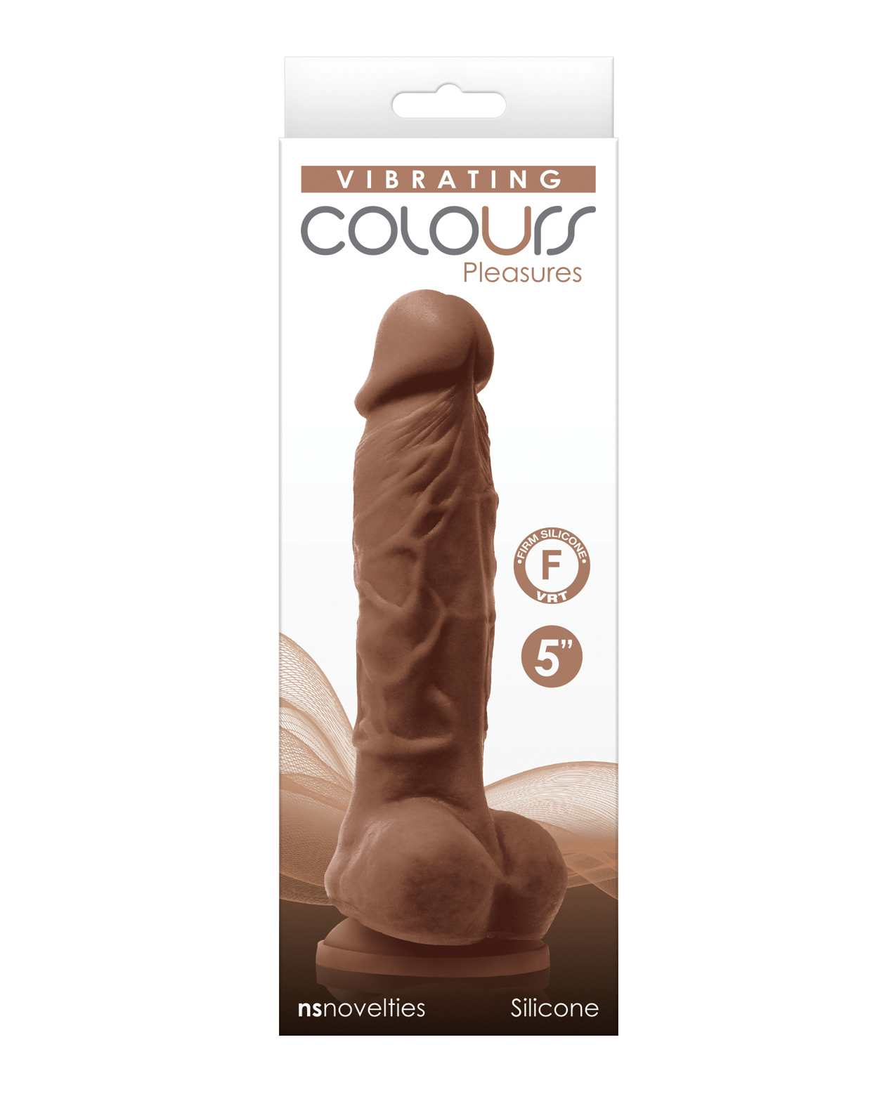 Order Colours Pleasures 5" Vibrating Dildo - Brown online