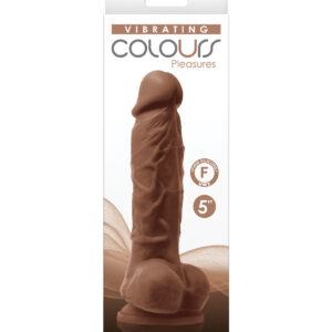 Shop Colours Pleasures 5" Vibrating Dildo - Brown online