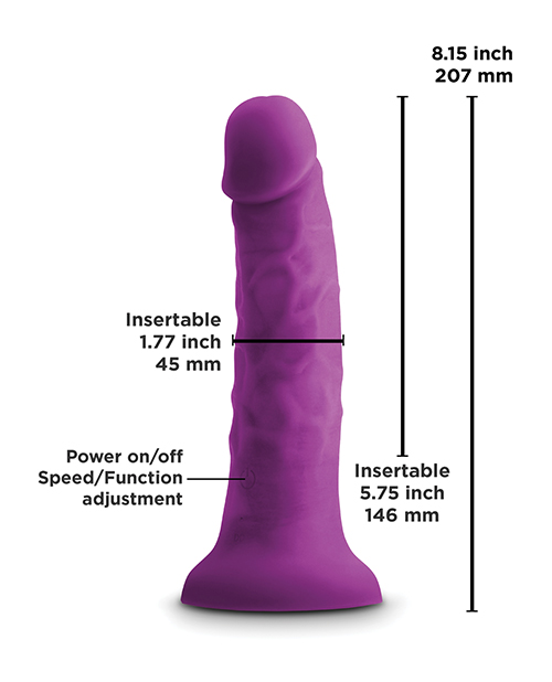 Buy Colours Colours Pleasures 7" Vibrating Dong - Purple