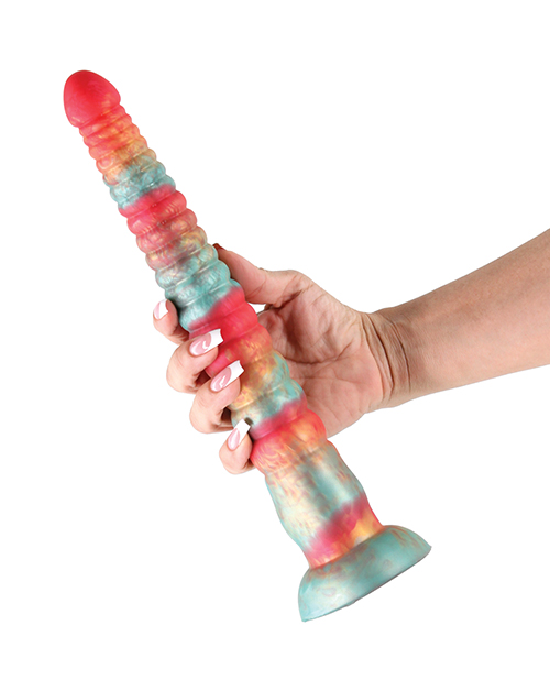 Colours Stacked 12" Dildo - Red/Gold for sale