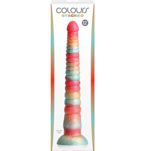 Shop Colours Stacked 12" Dildo - Red/Gold online
