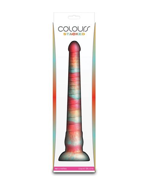 Buy Colours Colours Stacked 12" Dildo - Red/Gold