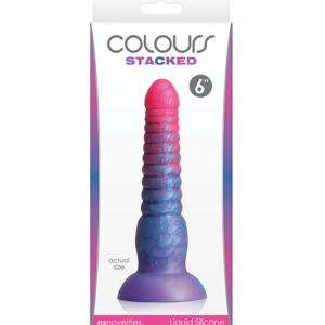 Shop Colours Stacked 6" Dildo - Pink/Blue online