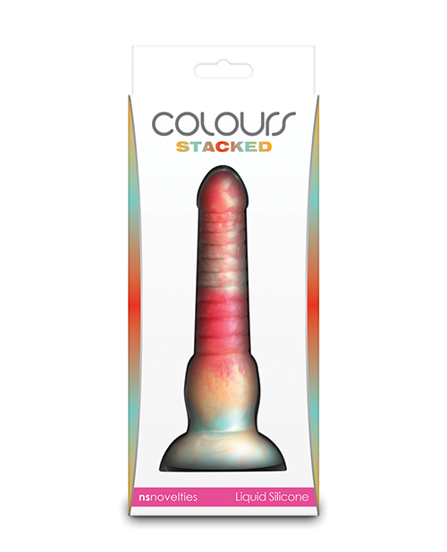 Buy Colours Colours Stacked 6" Dildo - Red/Gold