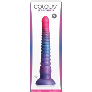 Shop Colours Stacked 9" Dildo - Pink/Blue online
