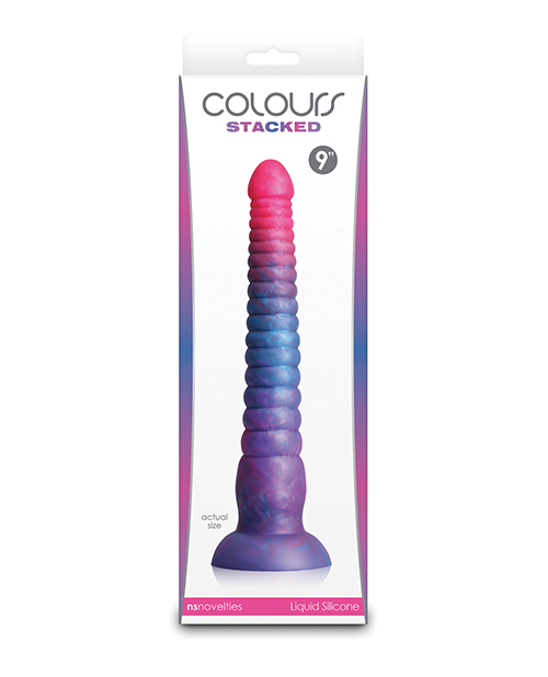 Shop Colours Stacked 9" Dildo - Pink/Blue online