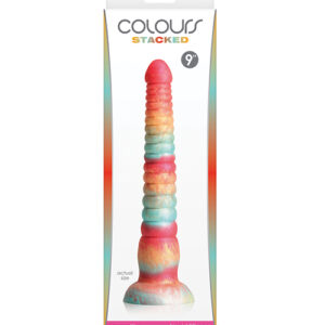 Shop Colours Stacked 9" Dildo - Red/Gold online