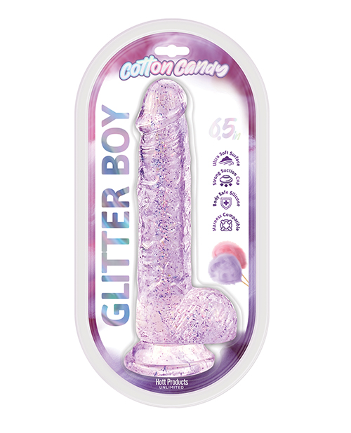 Shop Cotton Candy Glitter Boy 7" Suction Cup Dildo - Pink online