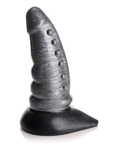 Order Creature Cocks Beastly Tapered Bumpy Silicone Dildo - Silver/Black online