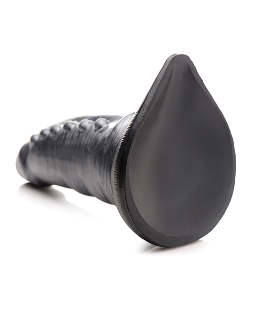 Shop Creature Cocks Beastly Tapered Bumpy Silicone Dildo - Silver/Black