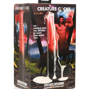 Shop Creature Cocks Centaur Explosion Squirting Silicone Dildo - Black/Peach online