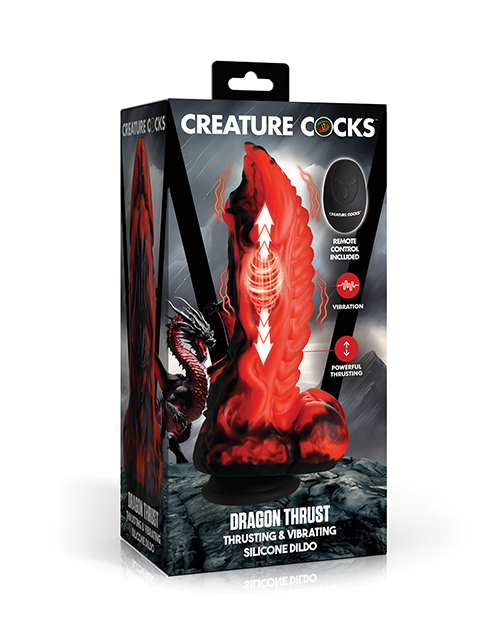 Buy Creature Cocks Dragon Thrust Thrusting & Vibrating Silicone Dildo online