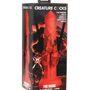 Shop Creature Cocks Fire Hound Silicone Dildo - Large Red online