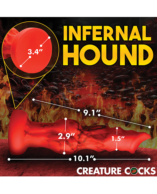 Shop Creature Cocks Fire Hound Silicone Dildo - Large Red