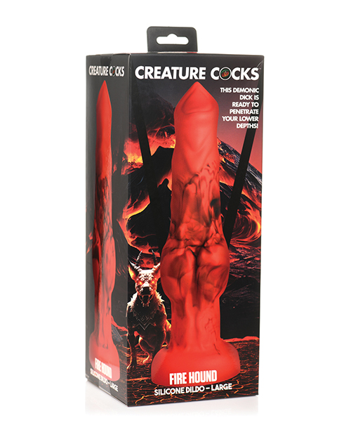 Shop Creature Cocks Fire Hound Silicone Dildo - Large Red online