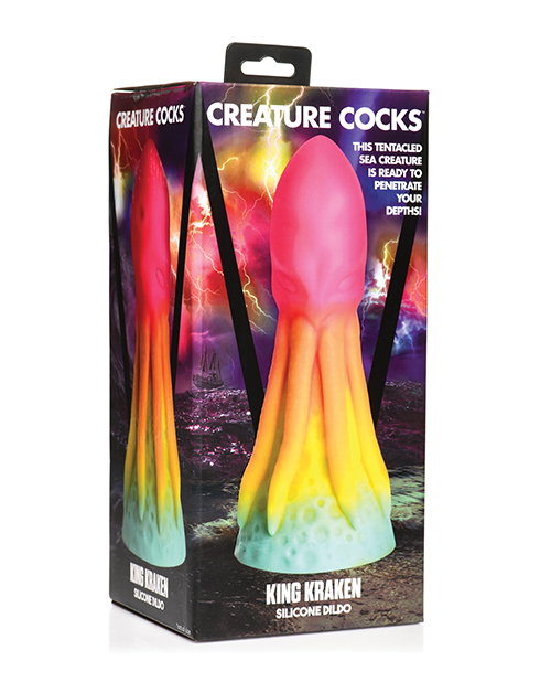 Shop Creature Cocks King Kraken Silicone Dildo - Multi Color online