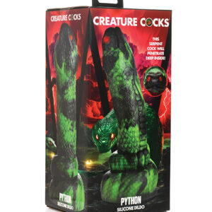 Shop Creature Cocks Python Silicone Dildo - Black/Green online
