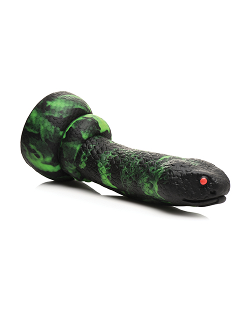 Shop Creature Cocks Python Silicone Dildo - Black/Green
